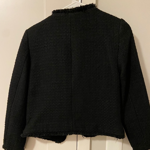 H&M Black Tweed Blazer | Size 4 - Picture 3 of 4
